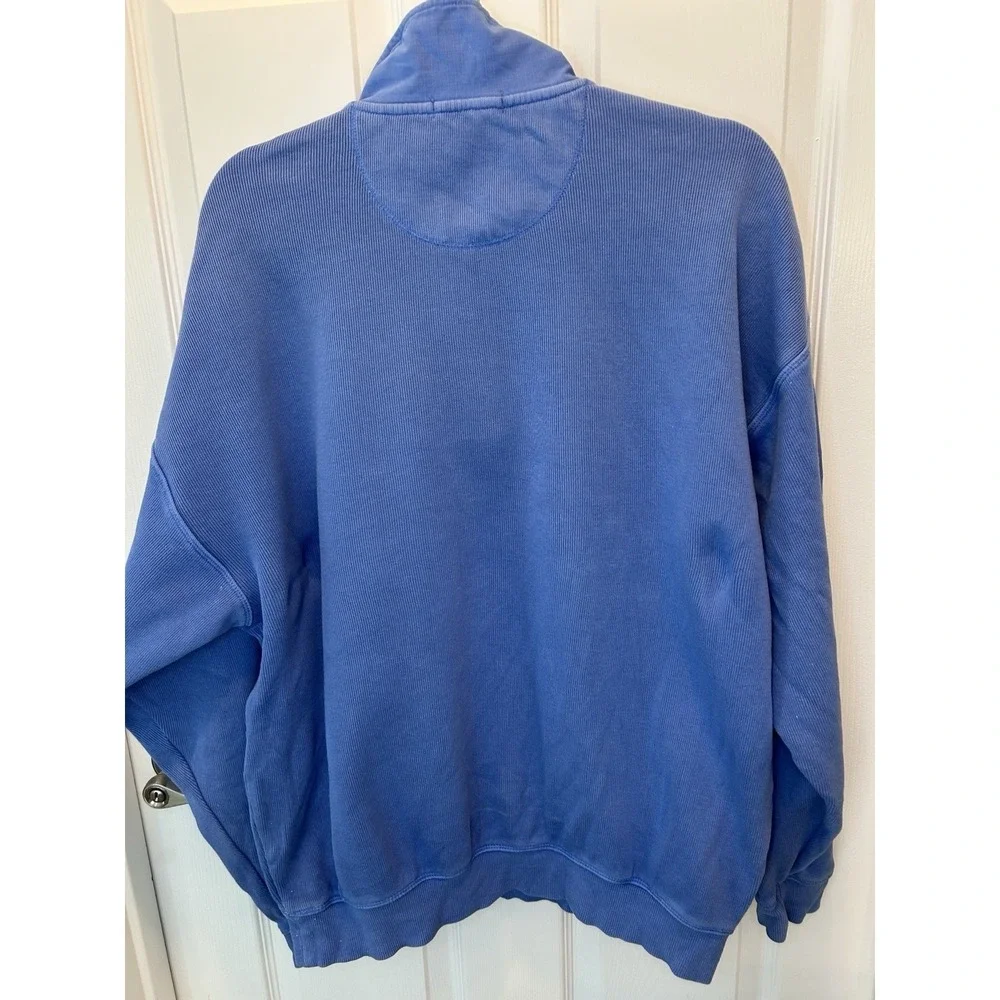 Tommy Bahama Men's Blue Quarter Zip Pullover Sweater Relaxed Fit Size M‎